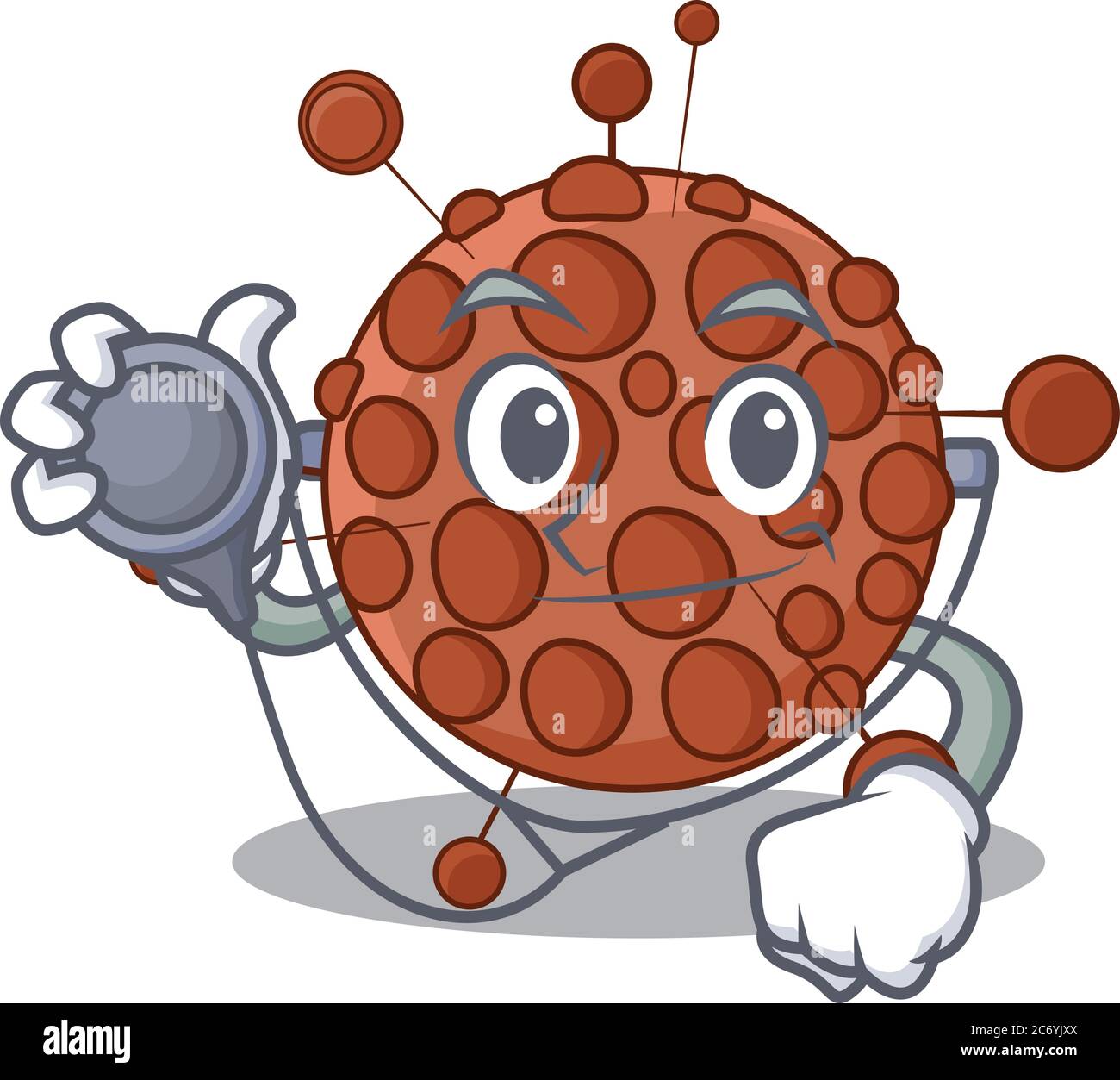 Ein engagiertes neisseria Arzt Karikatur Design mit Werkzeugen arbeiten Stock Vektor