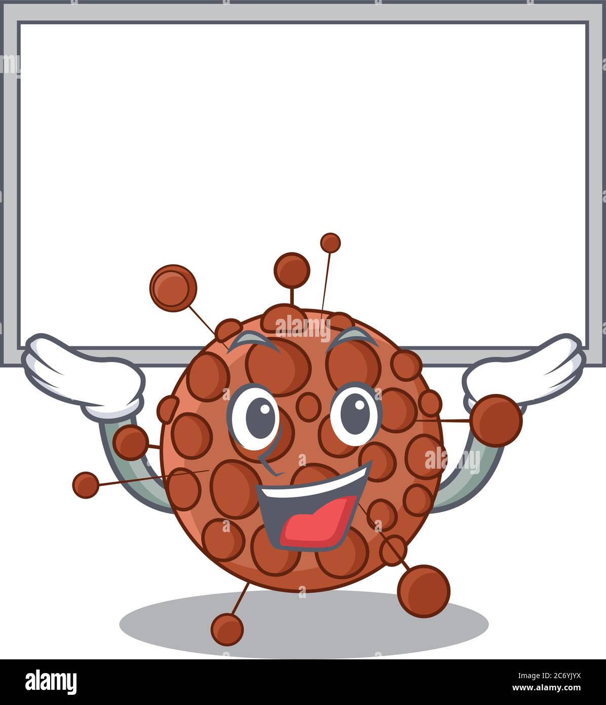 Maskottchen Figur von neisseria erheben sich auf ein weißes Brett Stock Vektor