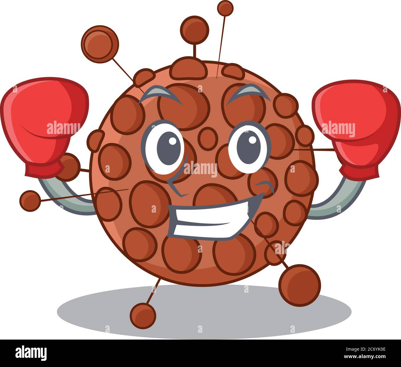 Neisseria Caricature Charakter Design als Champion des Boxwettbewerbs Stock Vektor