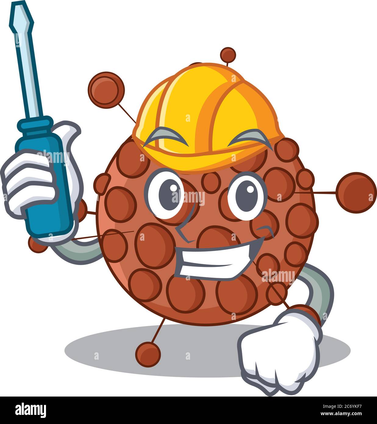 Karikatur Design Stil von neisseria arbeitete als Automobil Stock Vektor