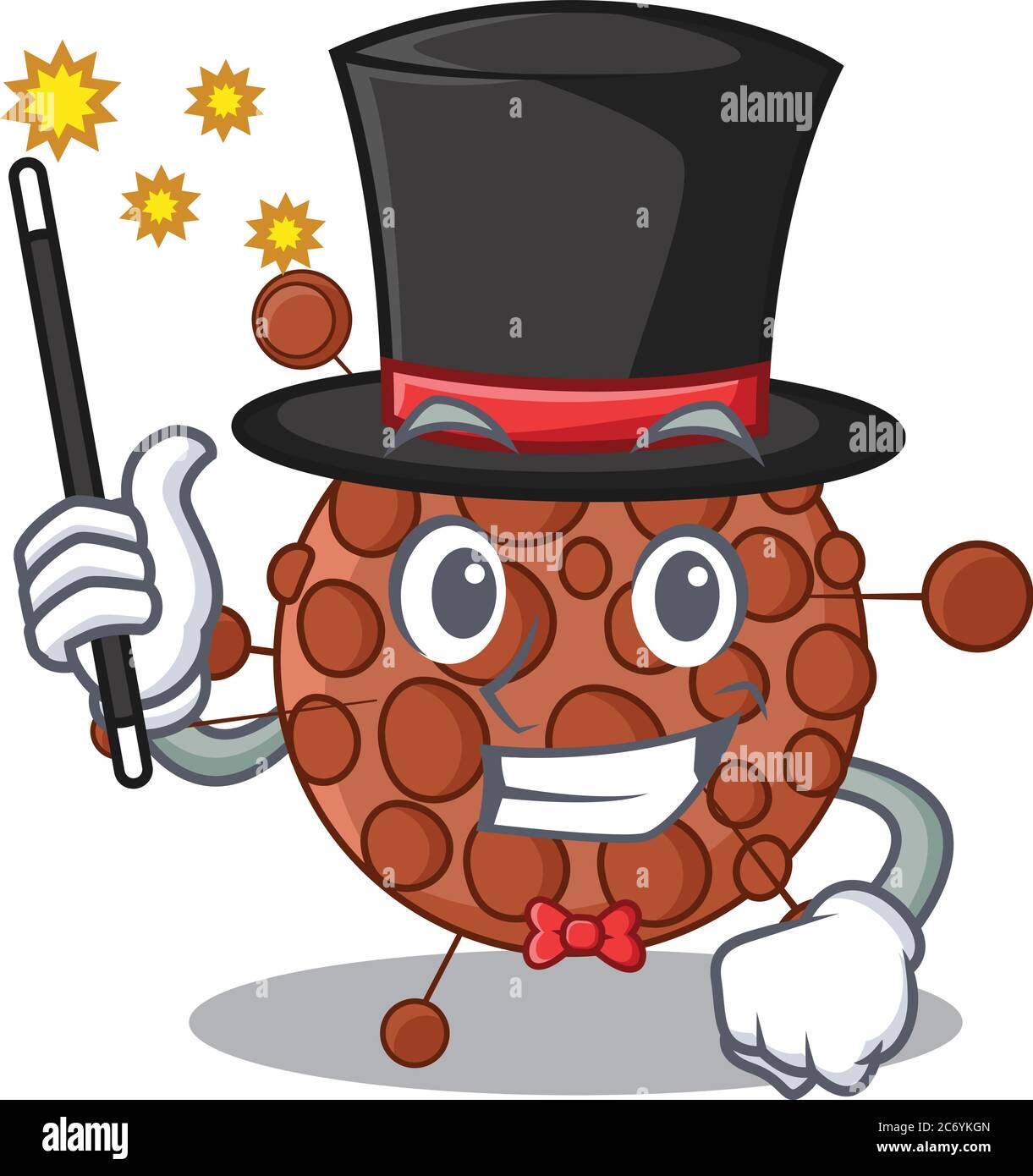 Ein intelligenter Magier von neisseria Karikatur Design-Stil Stock Vektor