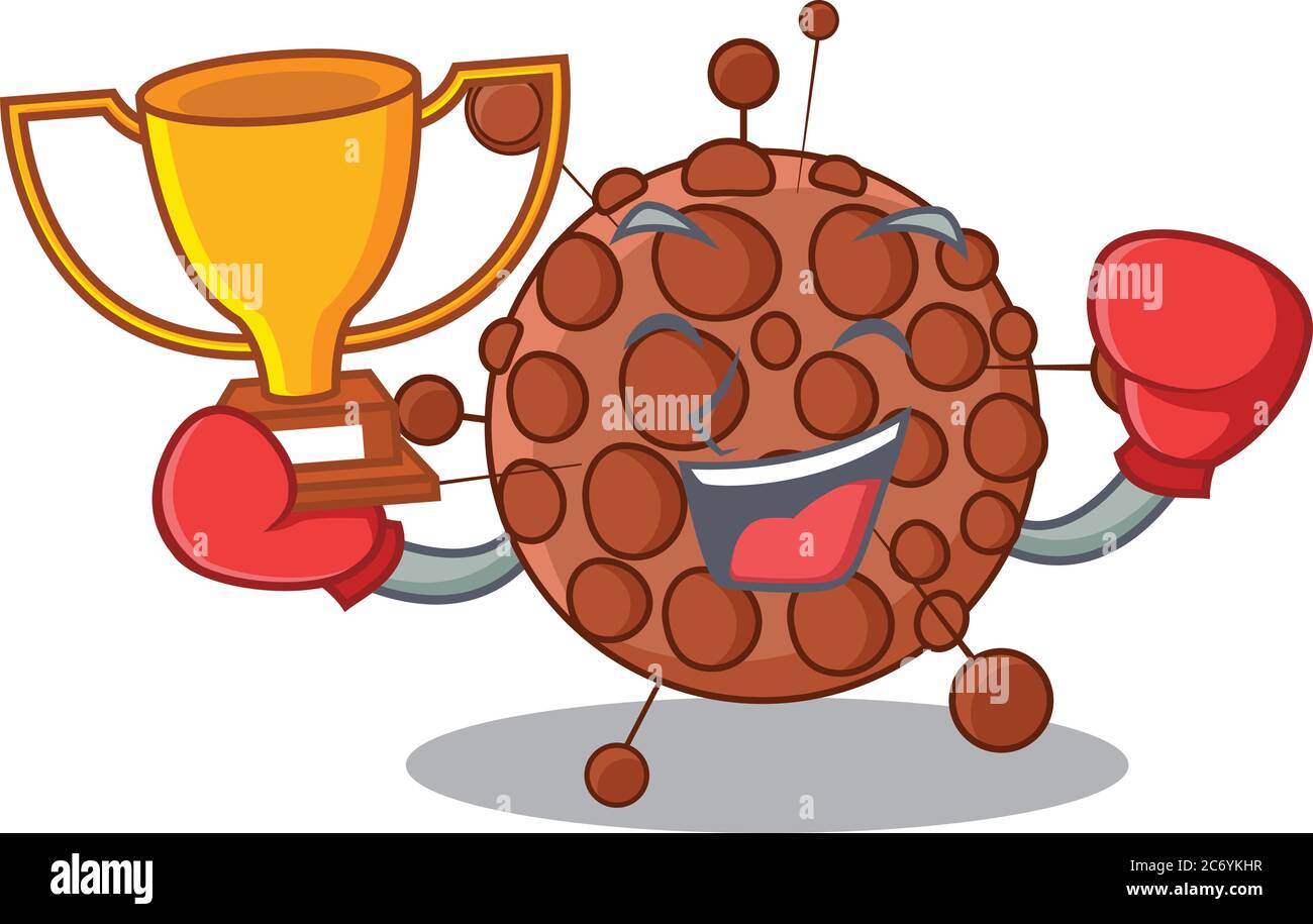 Fabelhafte Box Gewinner von neisseria Karikatur Design-Stil Stock Vektor