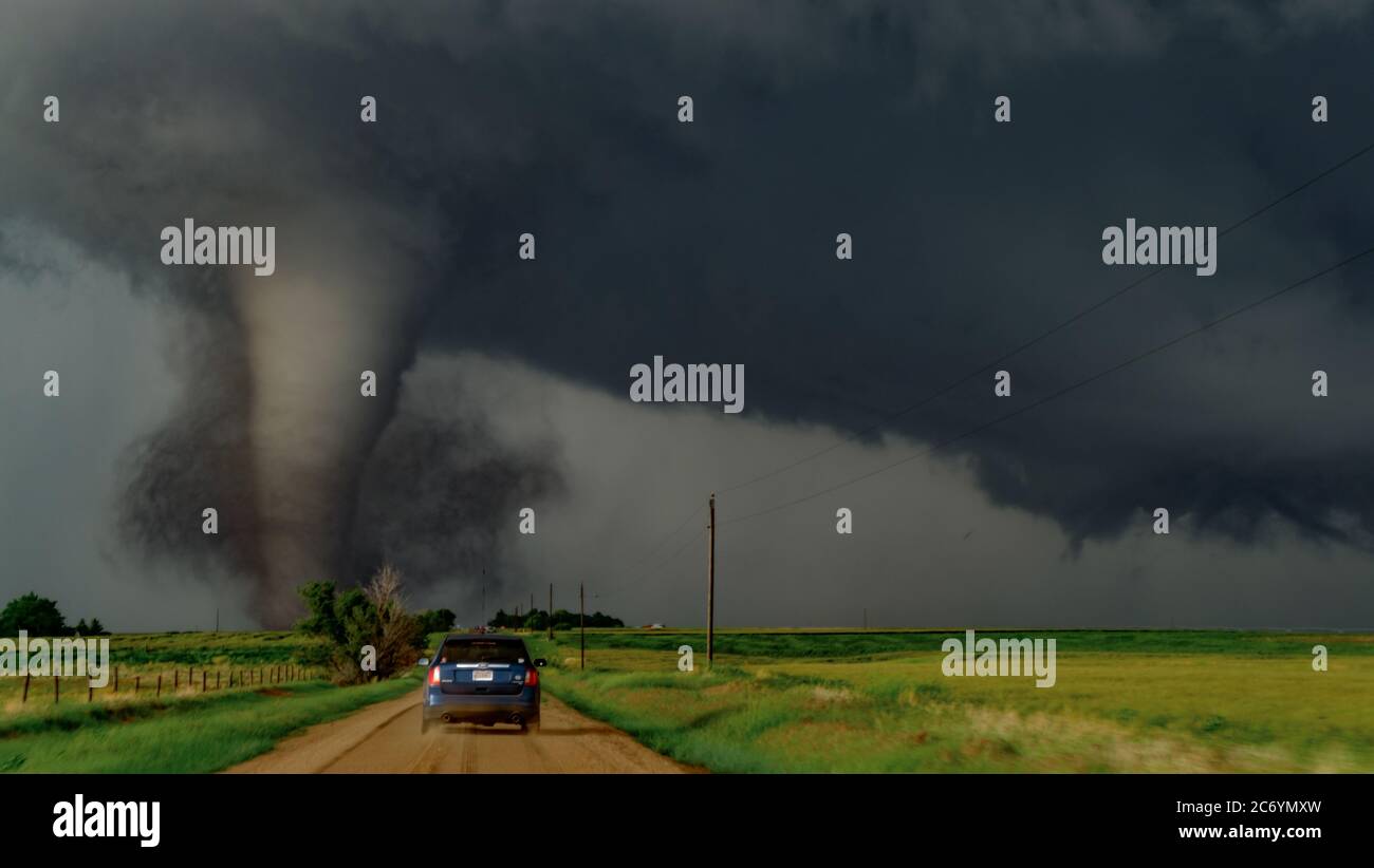 Tornado in der Nähe von Dodge City, Kansas Stockfoto