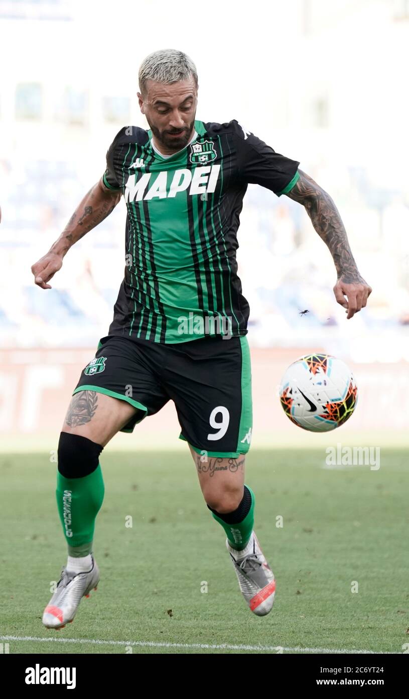 Francesco Caputo von Sassuolo in Aktion während des Spiels Serie A Tim zwischen SS Lazio und US Sassuolo am 11 2020. Juli in Rom (Italien) im Olimpico Stadium P Stockfoto