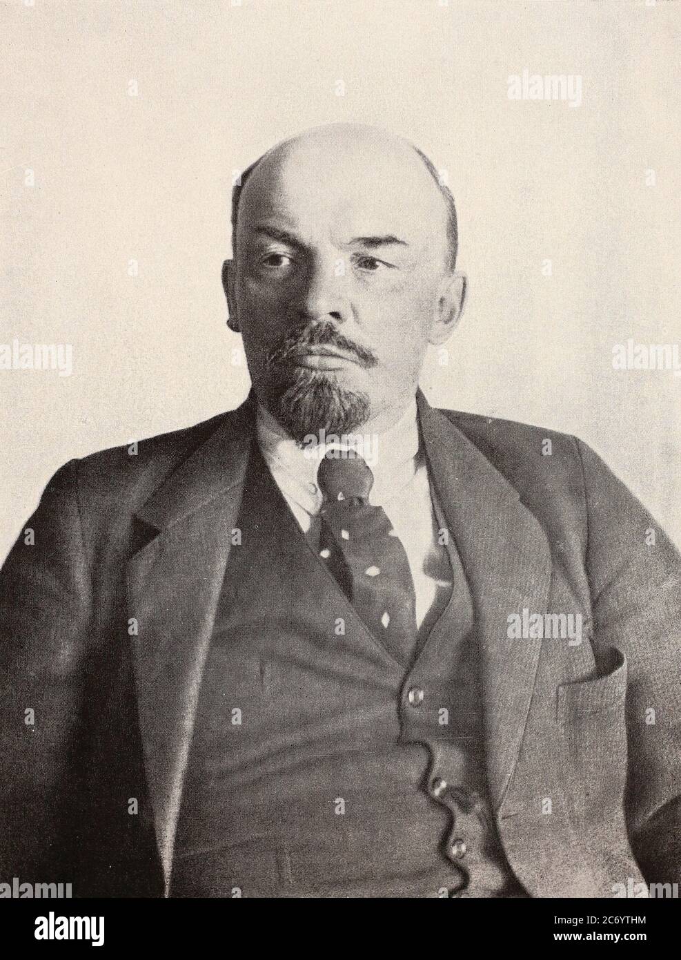 Porträt von Wladimir Lenin. Foto aus dem Jahr 1918. Stockfoto