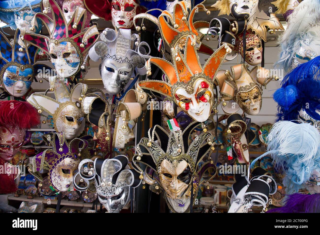 Europa, Italien, Venetien, Venedig, Karneval von Venedig, Karnevalsmasken Stockfoto