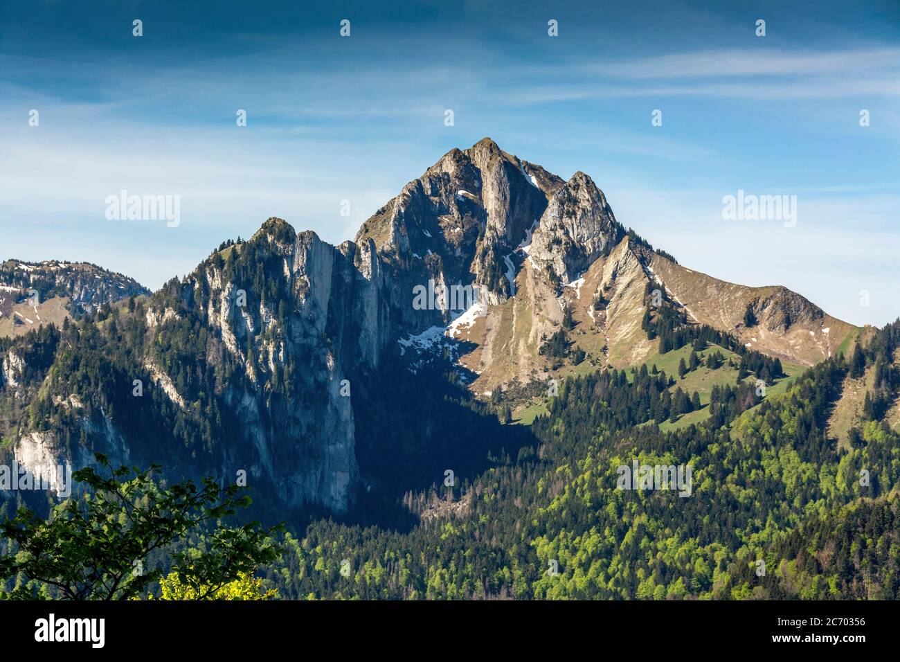 Mont Billiat, Col de Trechauffe. Geopark Chablais UNESCO, Haute Savoie, Auvergne Rhone Alpes, Frankreich Stockfoto