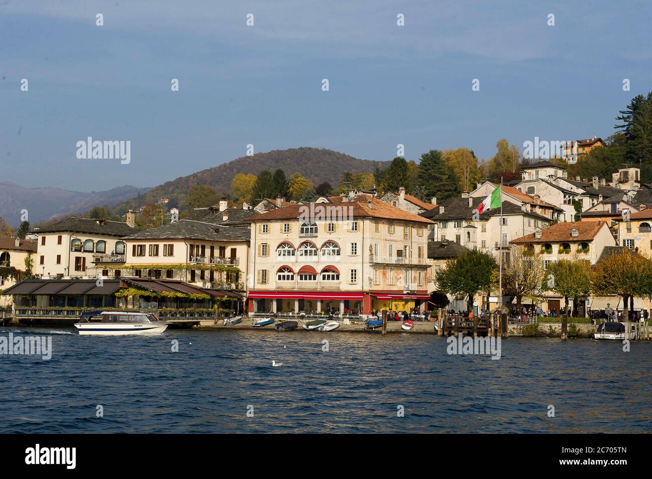 Europa, Italien, Orta San Giulio, am Ortasee, Provinz Novara, Piemont, Lago d'Orta Stockfoto