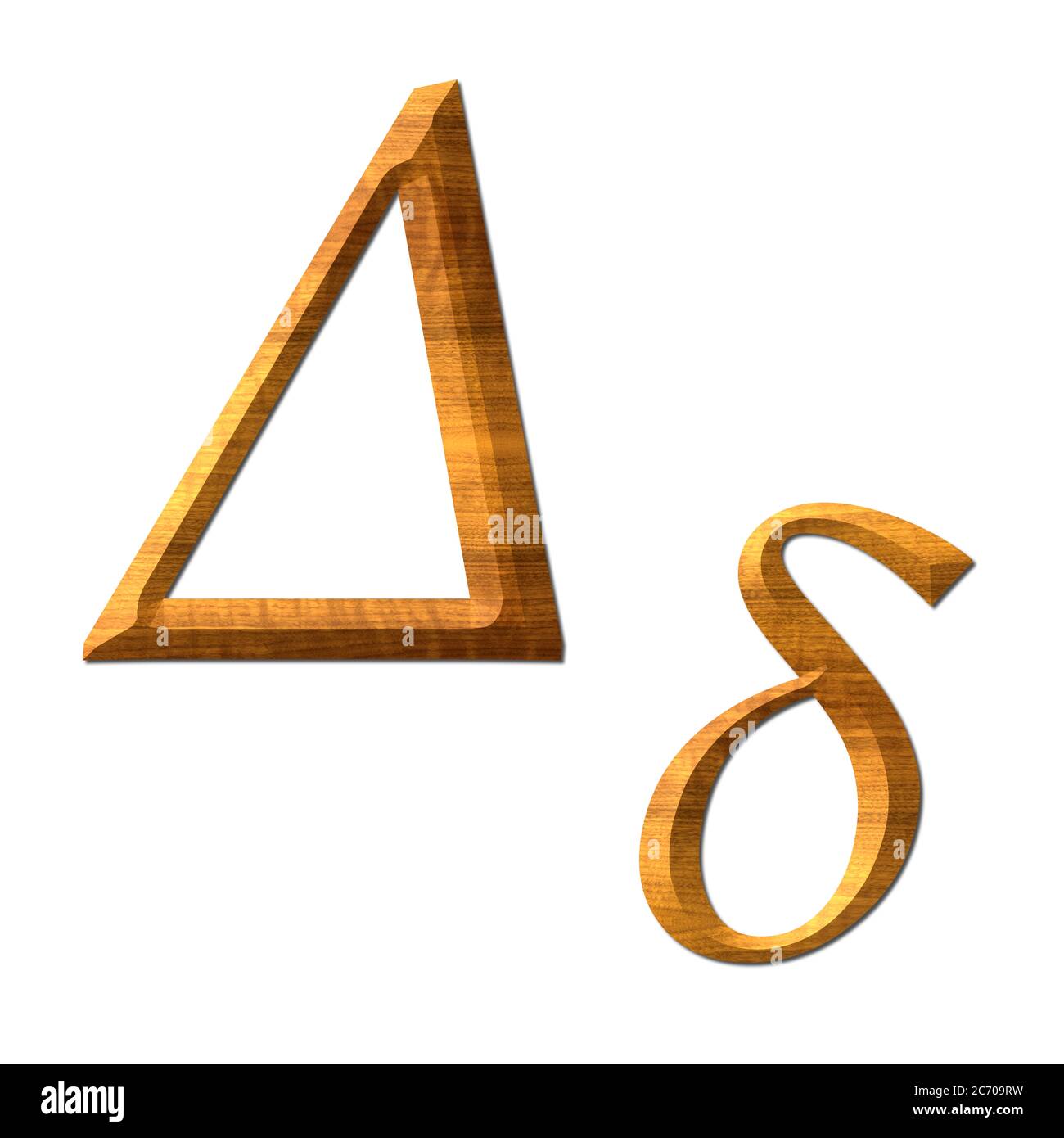 Delta. Griechische Alphabet Holztextur Bildung Stockfotografie Alamy