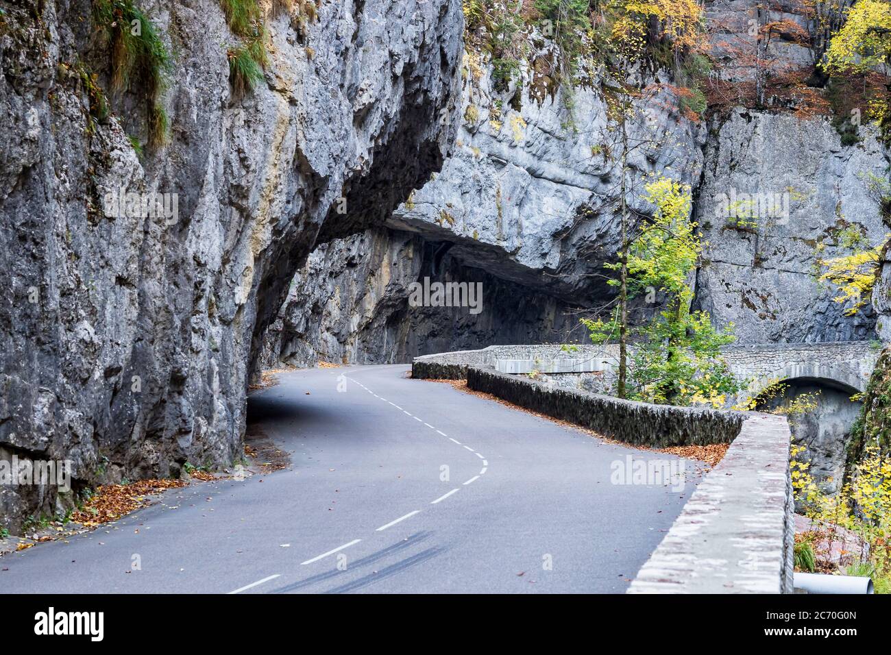 Gorges de la Bourne, der Bourne Canyon in der Nähe von Villard de Lans, Vercors in Frankreich, Europa Stockfoto