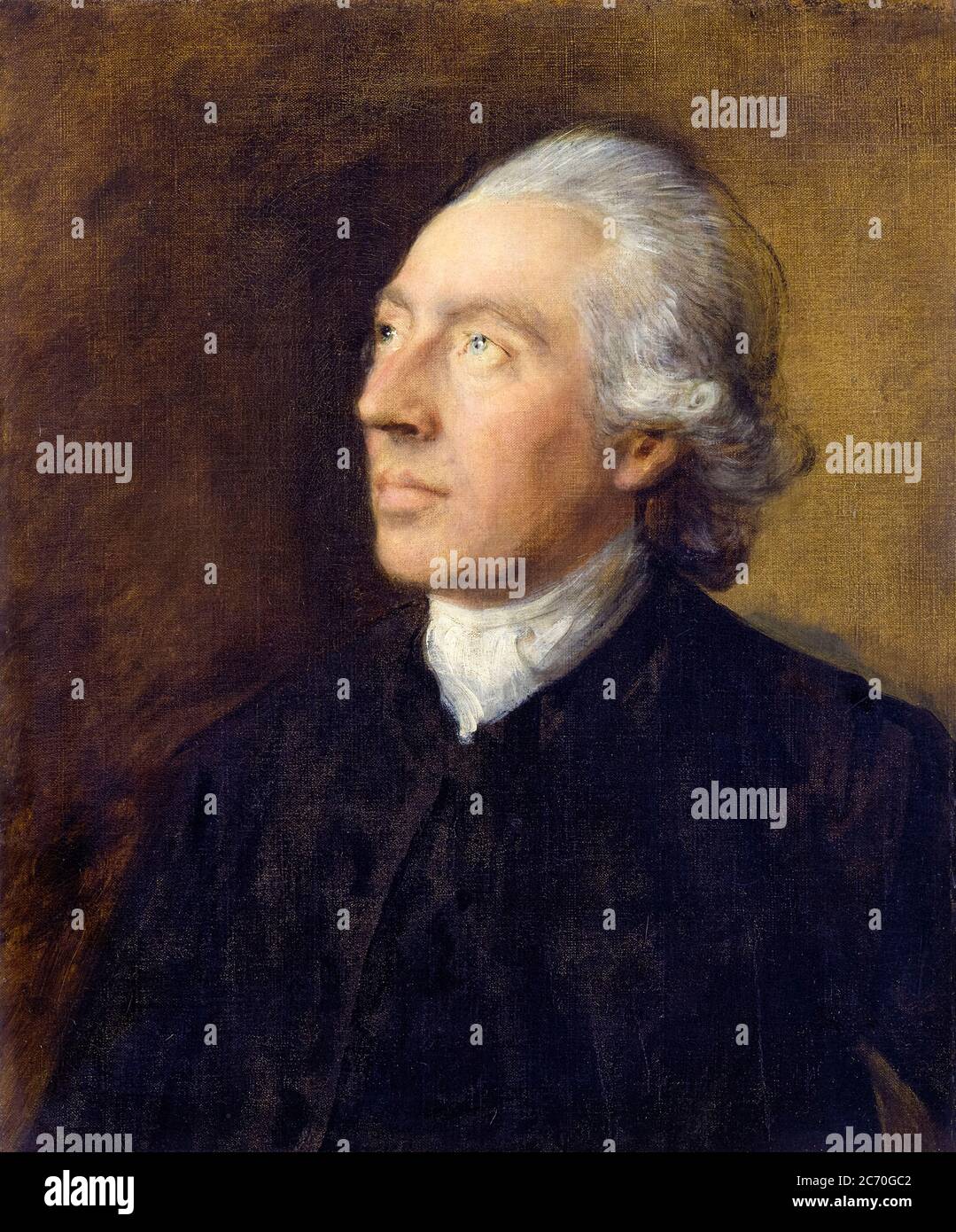 Reverend Humphrey Gainsborough, (1718-1776), englischer nicht konformistischer Minister, Ingenieur und Erfinder, Porträtmalerei von Thomas Gainsborough, 1770-1774 Stockfoto