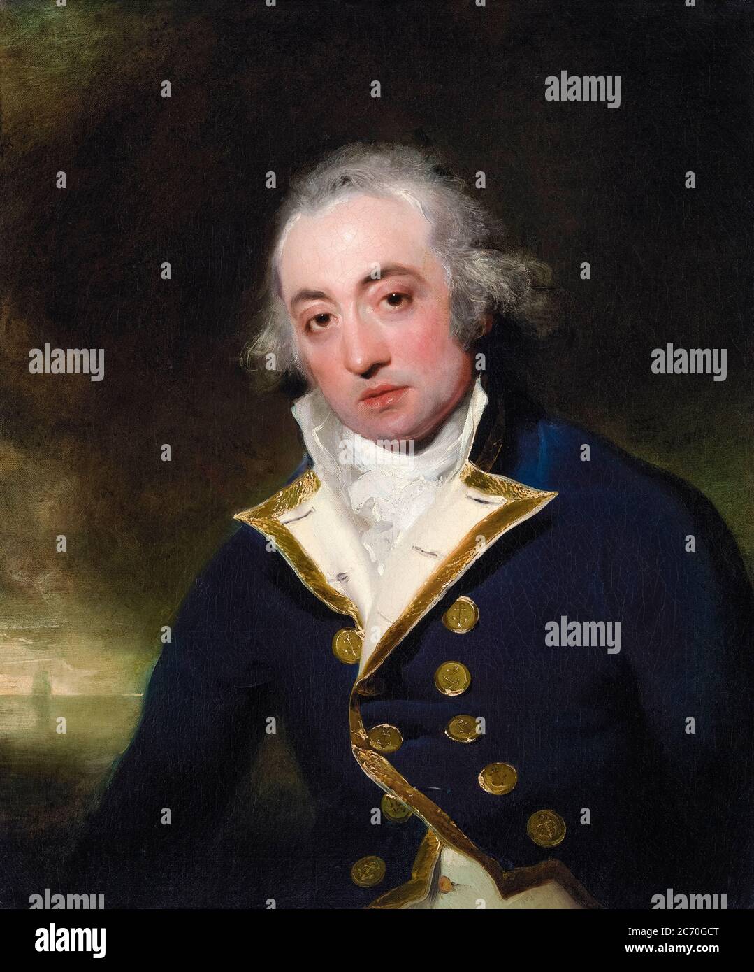 Admiral John Markham (1761-1827), Offizier der königlichen Marine, Porträtmalerei von Sir Thomas Lawrence, um 1793 Stockfoto