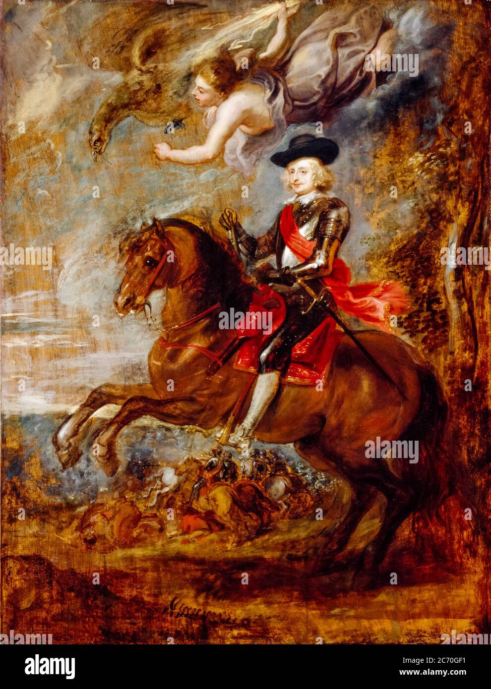 Peter Paul Rubens, Erzherzog Ferdinand, Kardinalinfante von Spanien (1609/1610-1641) in der Schlacht bei Nordlingen, Porträtmalerei, 1635 Stockfoto