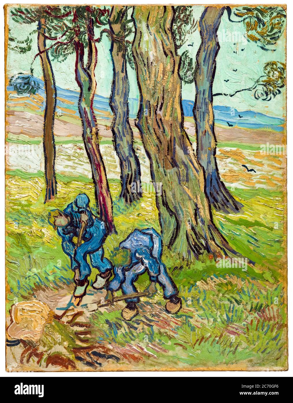 Vincent Van Gogh, die Diggers, Malerei, 1889 Stockfotografie - Alamy