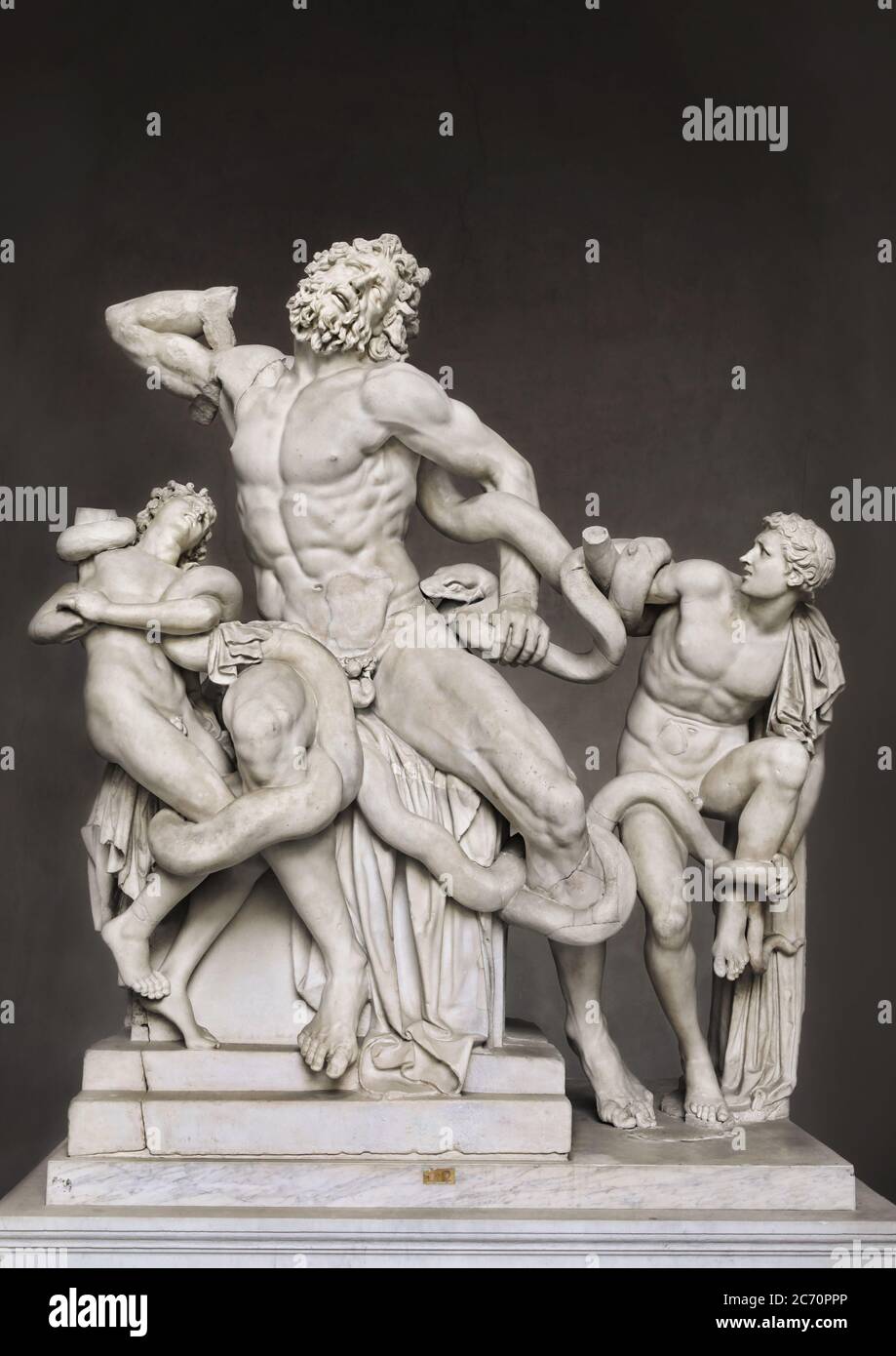 Laocoon und seine Söhne Statue, in den Vatikanischen Museen, Rom, Italien Stockfoto