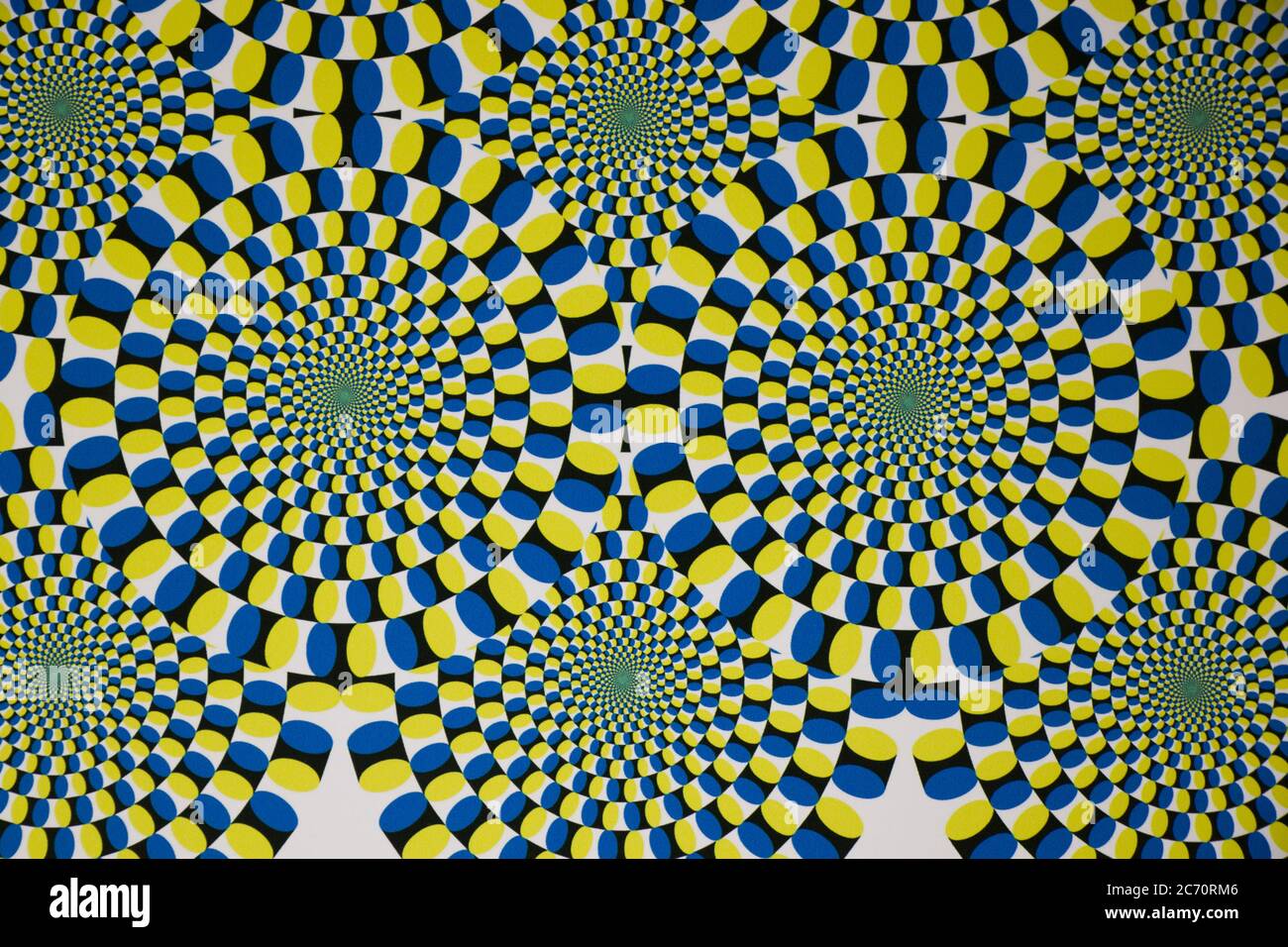 Psychedelische Illusion Grafik Vektor Foto, Kreise Rotation Illusion ...