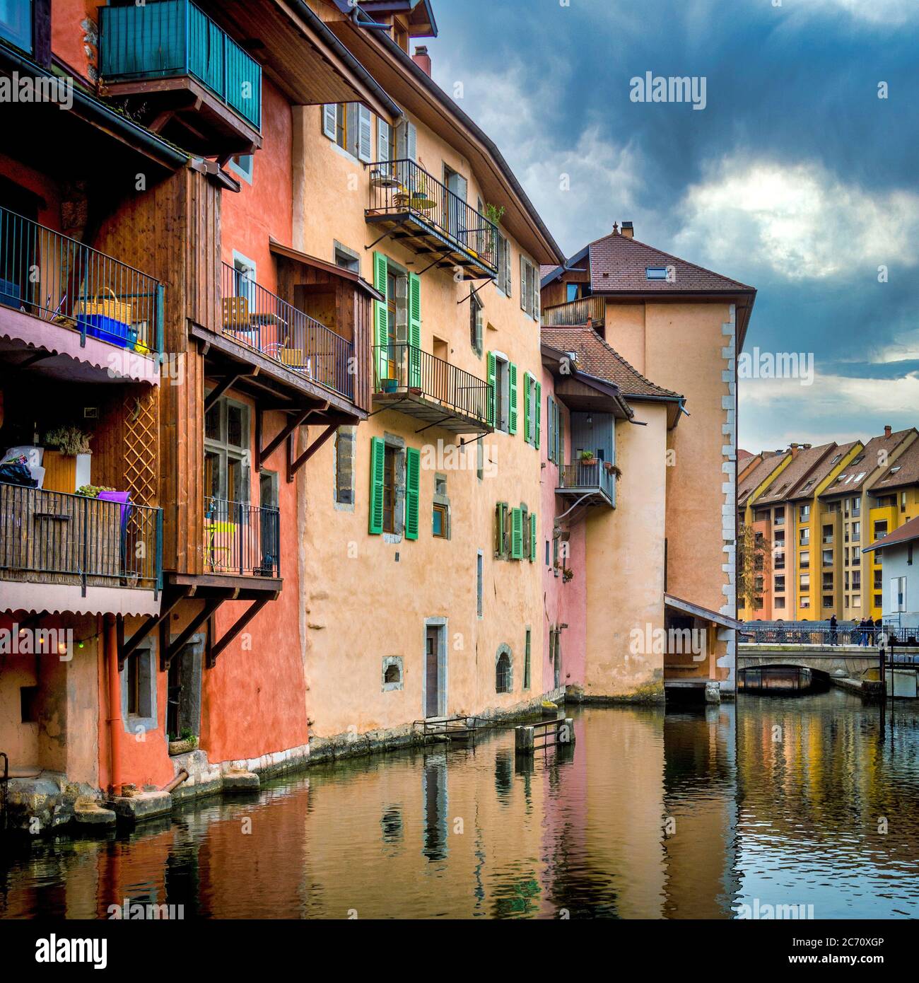 Altstadt von Annecy Stadt. Departement Haute Savoie, Auvergne-Rhone-Alpes. Frankreich Stockfoto