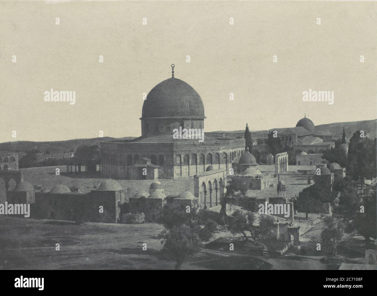 Palästina. J&#xe9;rusalem. Mosqu&#xe9;e d'Omar, 1850. Stockfoto