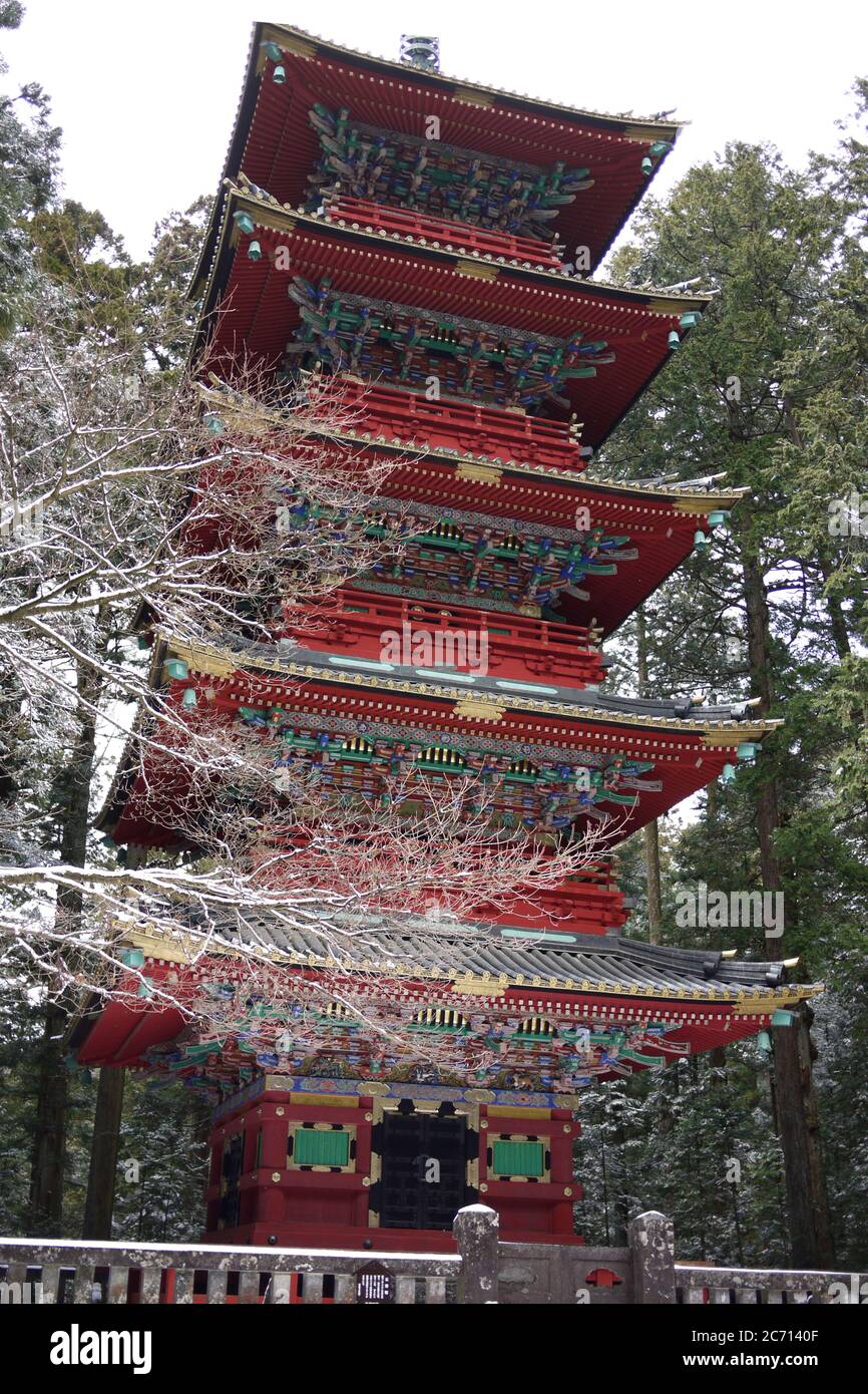 Japan, Tochigi, Nikko Tosho-gu Schrein außen Stockfoto