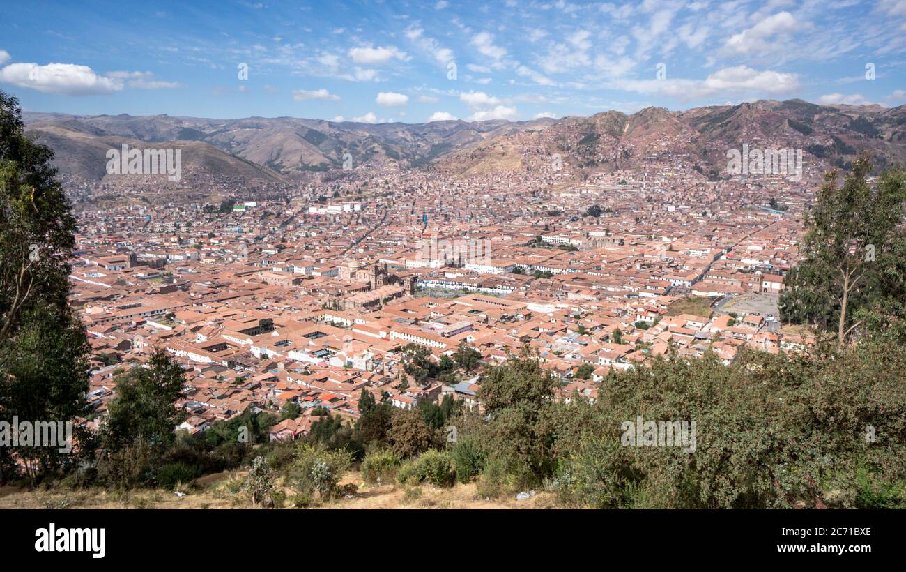 Cusco, Peru - September 2017: Cusco Stadt an der Adean Moutain - Peru Stockfoto