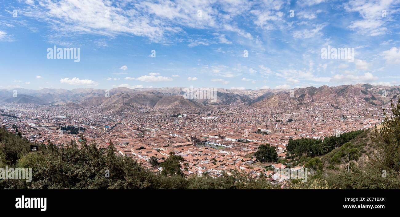 Cusco, Peru - September 2017: Cusco Stadt an der Adean Moutain - Peru Stockfoto