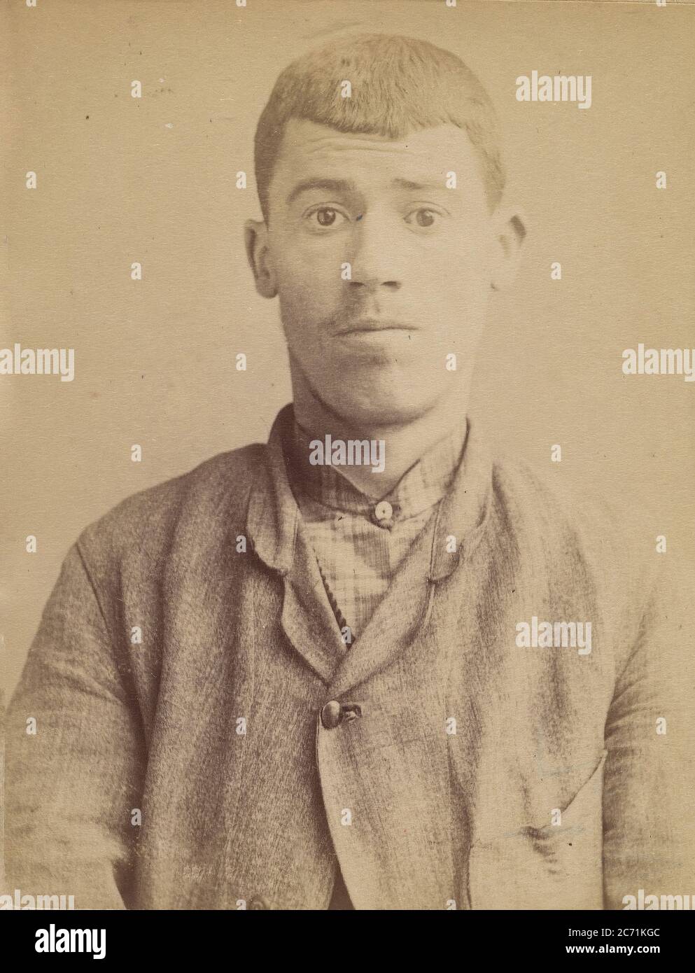 Carteau. Auguste. 23 ans, né à St-Florent (Cher). Verrier. Anarchiste. 92., 1892. Stockfoto