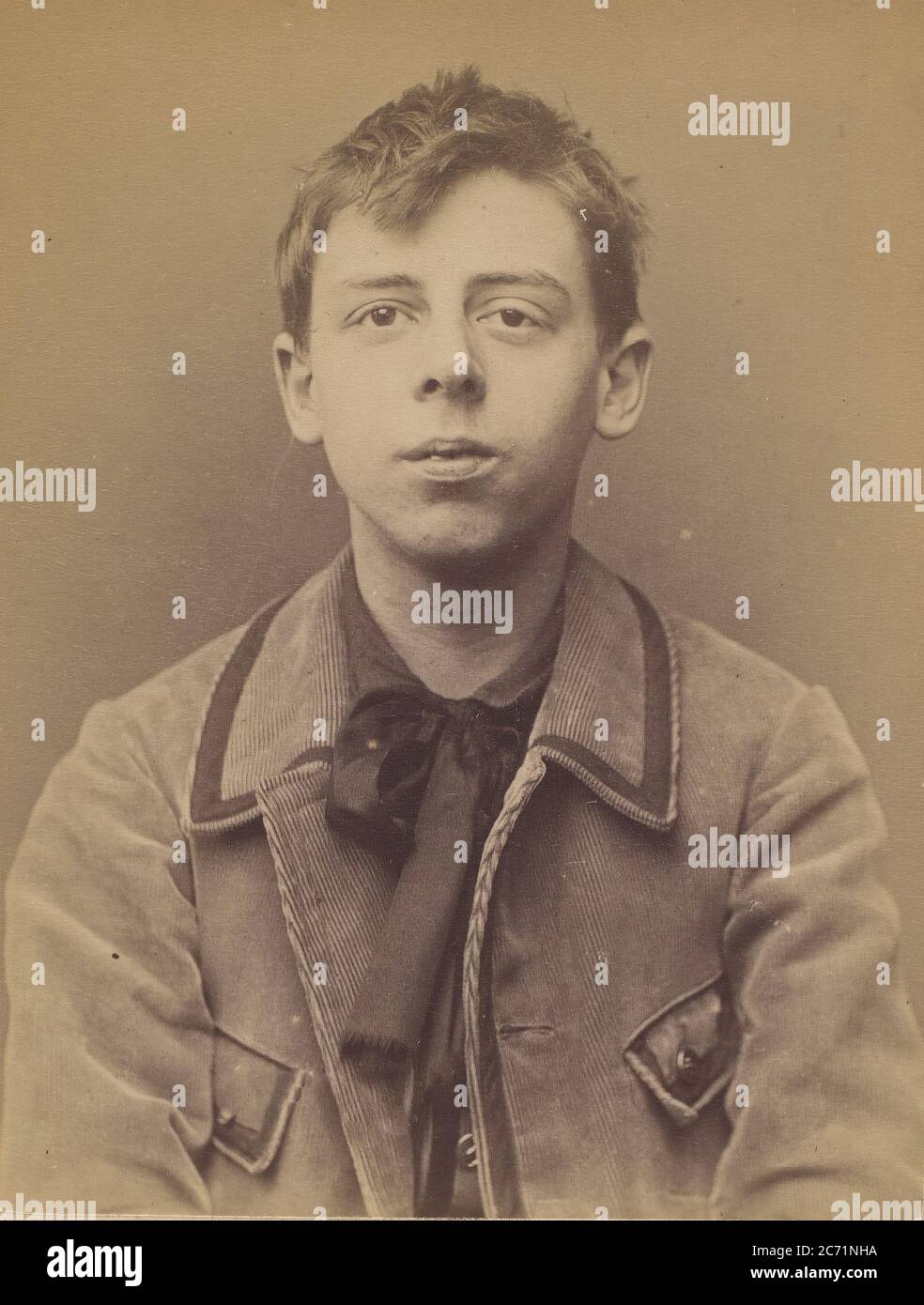 V&#xe9;ret. 0 ctave-Jean. 19 ans, n&#xe9; &#xe0; Paris XXe. Fotoographie. Anarchiste. 94., 1894. Stockfoto