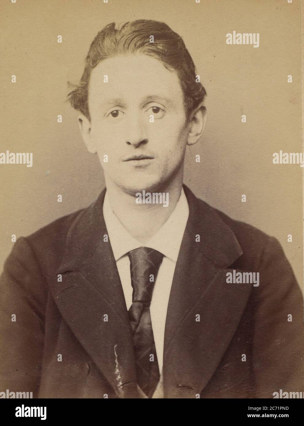 Perot. Gaston, Auguste. 22 ans, n&#xe9; &#xe0; Paris XVlle. Journalier. Anarchiste. 94. , 1894. Stockfoto
