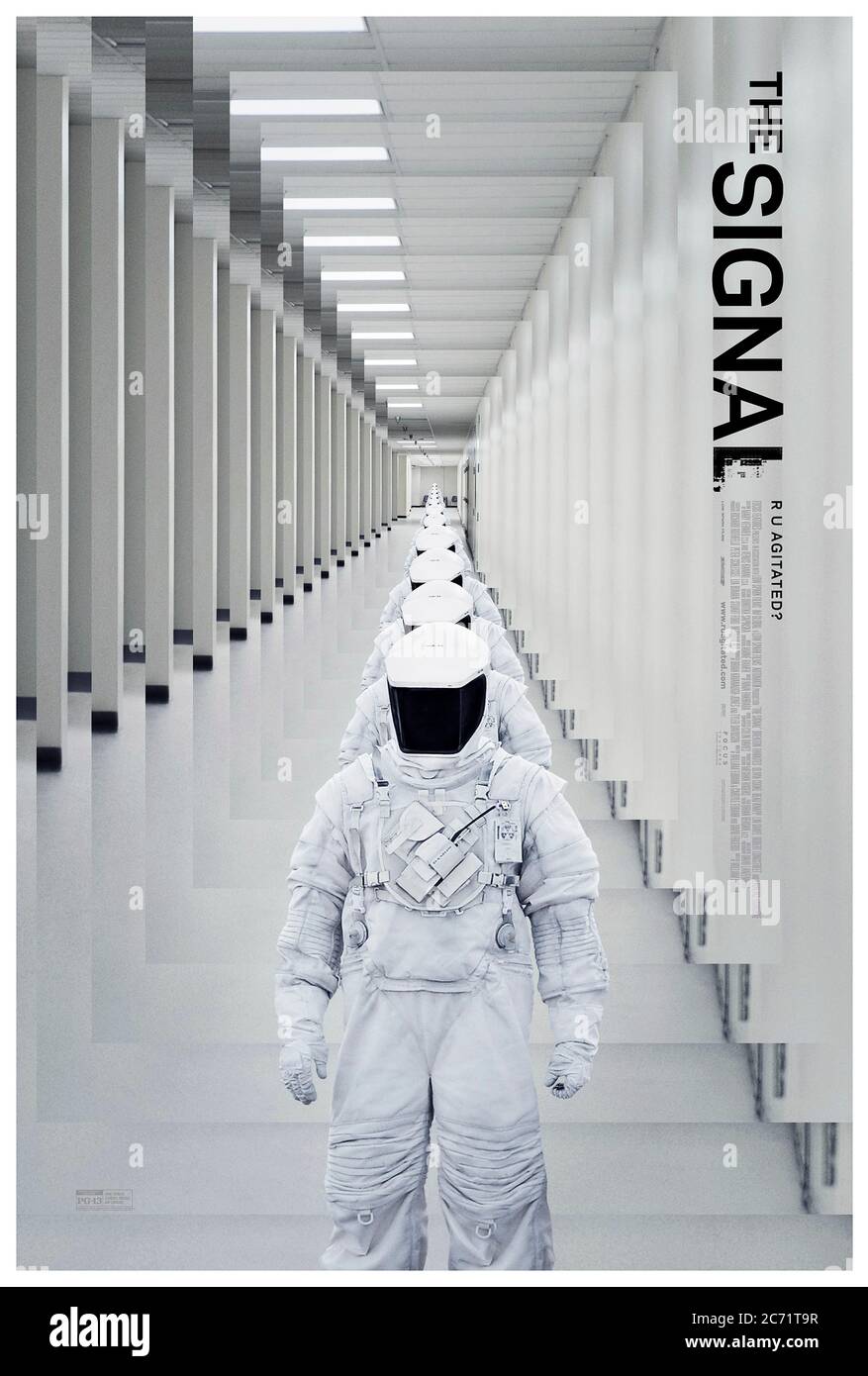 The Signal (2014) Regie: William Eubank mit Brenton Thwaites, Olivia Cooke, Beau knapp und Laurence Fishburne. Innovative unabhängige Sci-Fi über den menschlichen Geist und die Begegnung mit einer außerirdischen biologischen Einheit. Stockfoto