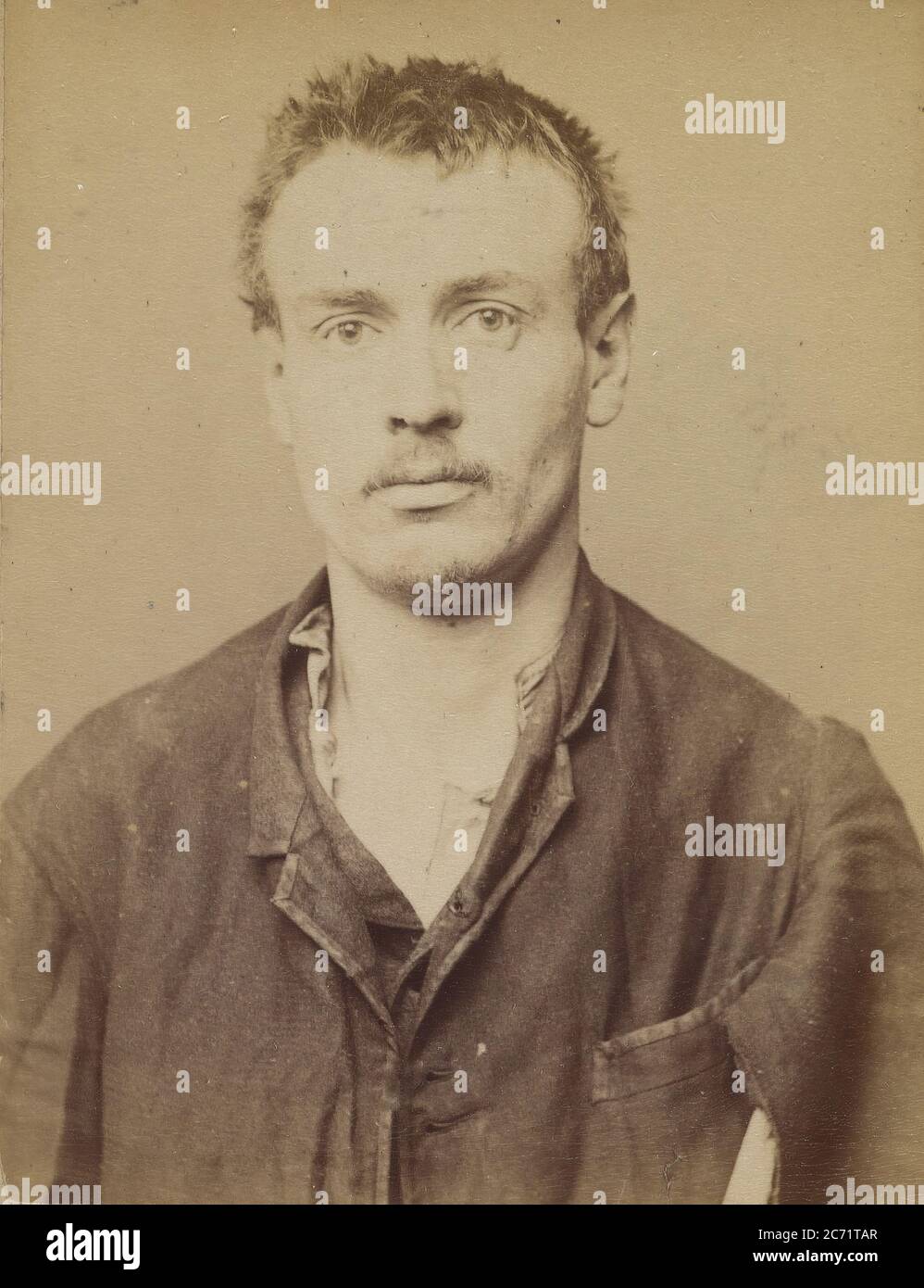 Benoit. Antoine. 29 ans, n&#xe9; &#xe0; Paris XLE. Journalier. Anarchiste, Vagabondage. 94., 1894. Stockfoto