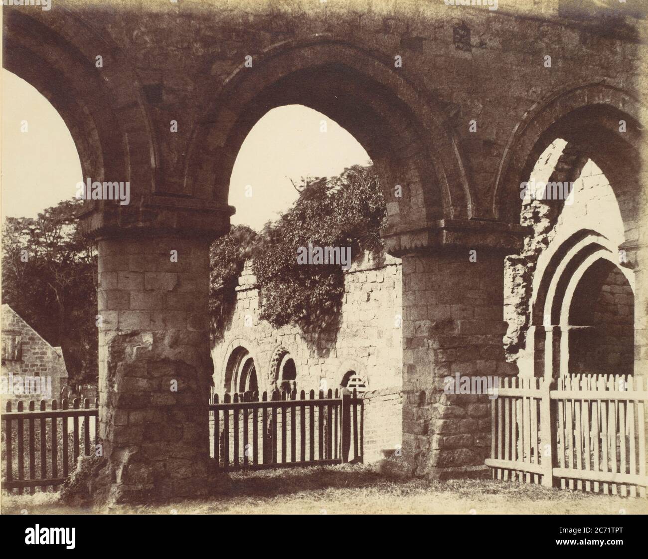 Buildwas Abbey, 1858. Stockfoto