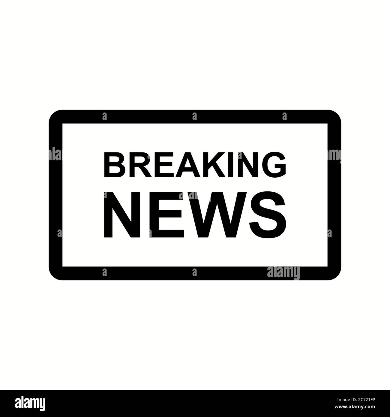 Einzigartige Breaking News Vektor Glyph Symbol Stock Vektor