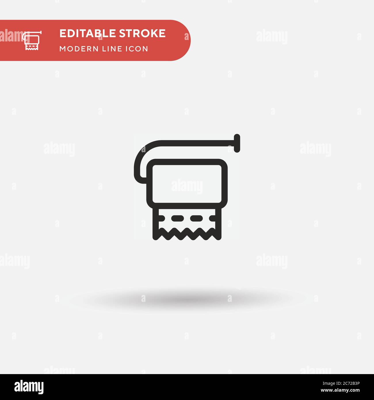 Einfaches Vektorsymbol für Handtücher. Illustration Symbol Design Vorlage für Web mobile UI Element. Perfekte Farbe modernes Piktogramm auf bearbeitbaren Strich. Handtuch-Symbol Stock Vektor