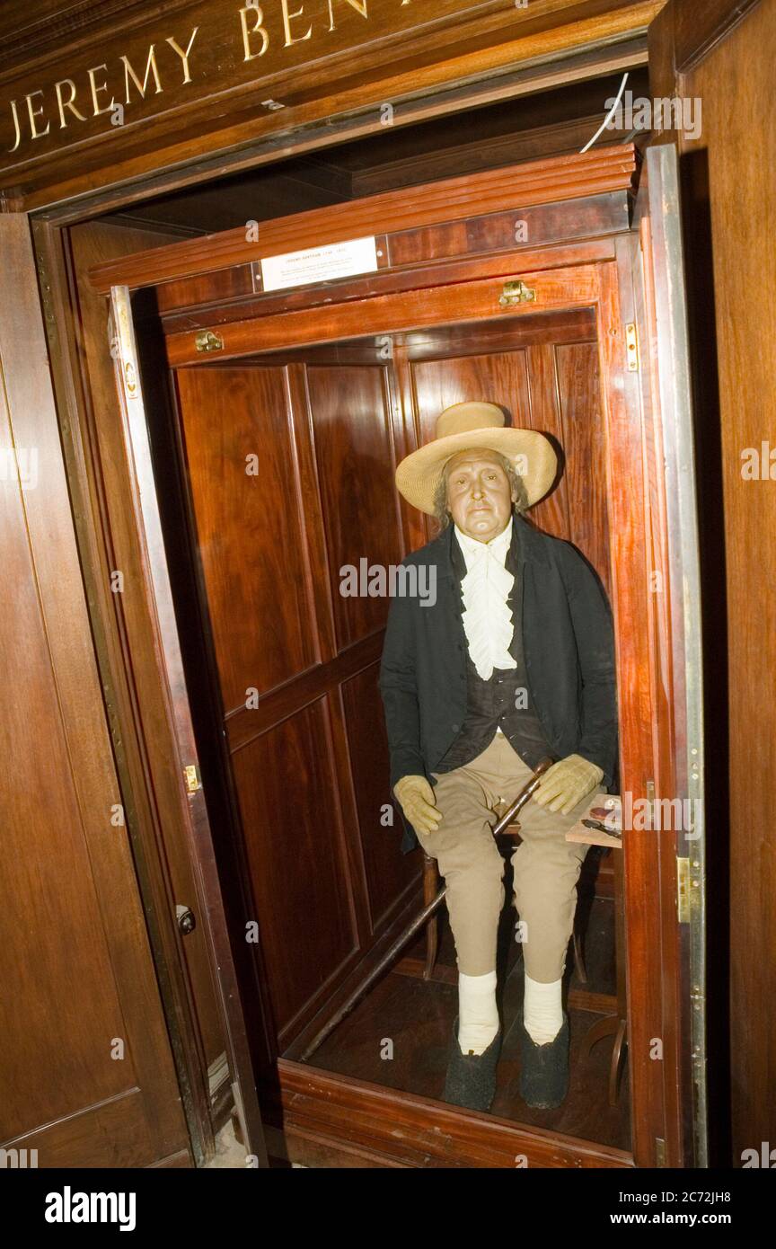 Jeremy Bentham Auto Icon Ausgestellt Am University College London