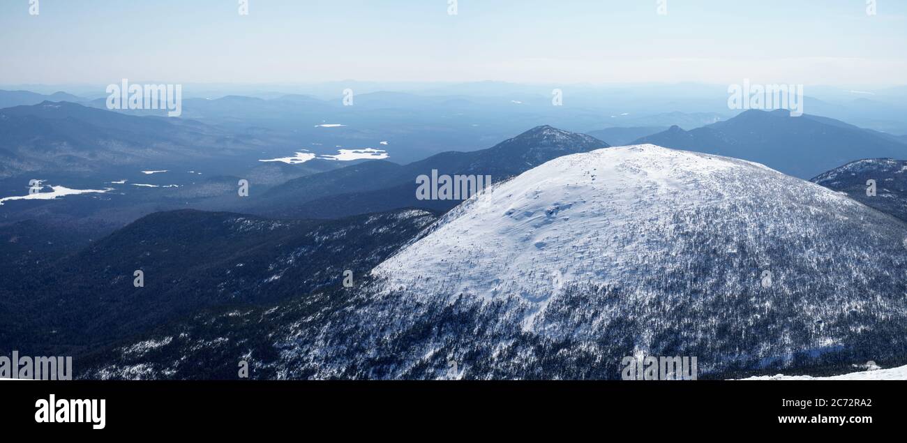 Mount Skylight, Marcy Summit, Haystack, Van Hoevenberg Trail, Adirondack Mountains, Eastern High Peaks, Schnee, Winter, Adirondack Park, ADK, New York Stockfoto