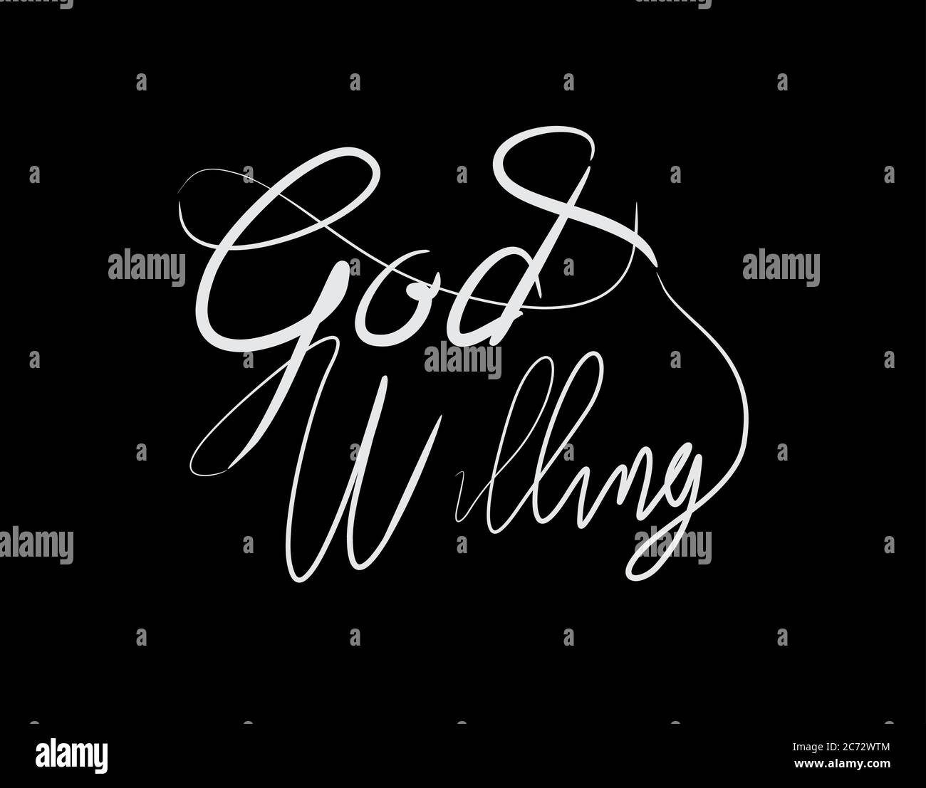 Gott bereit Schriftzug Text auf schwarzem Hintergrund in Vektor-Illustration Stock Vektor
