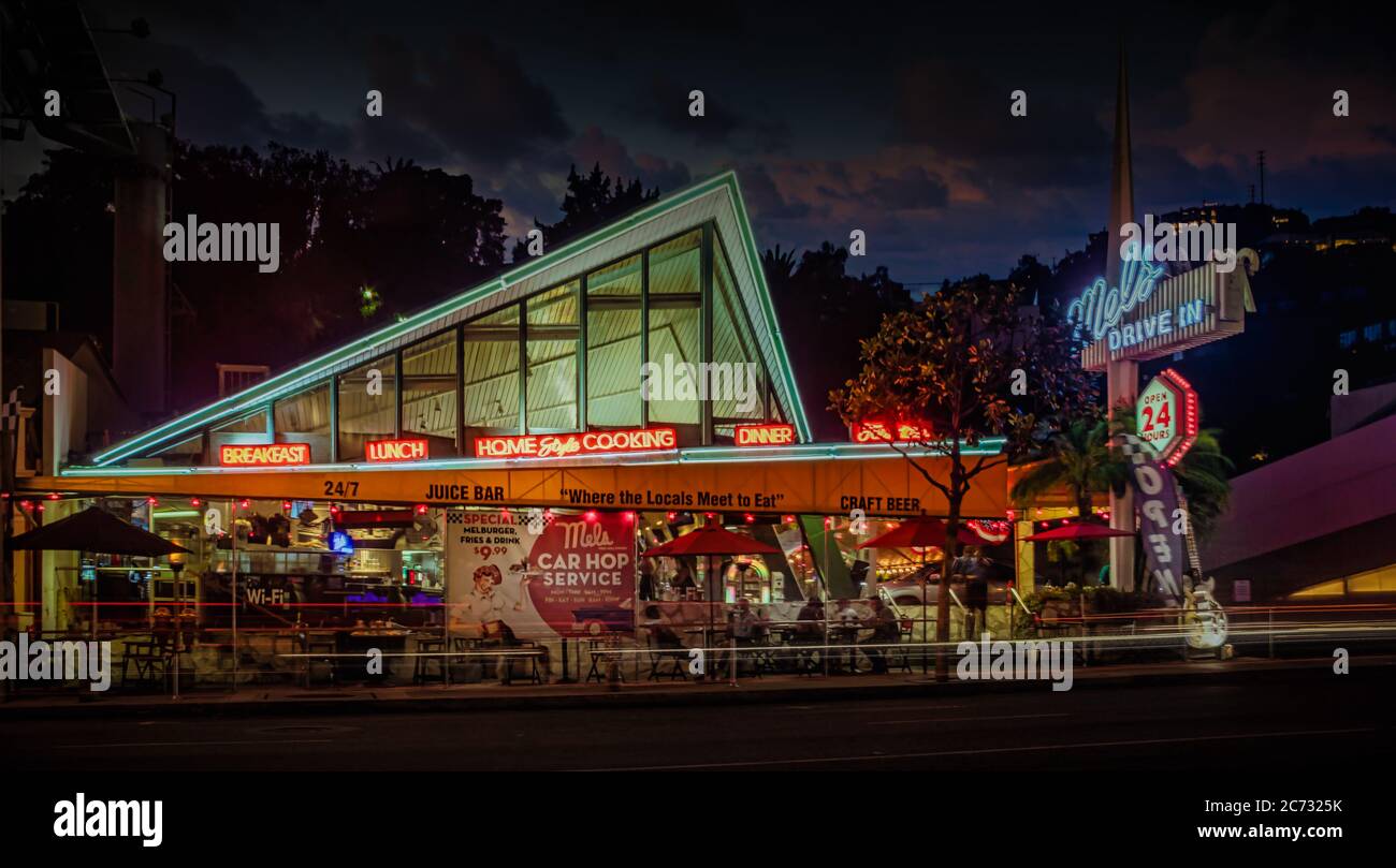 Mel's Drive in Sunset Blvd. Stockfoto