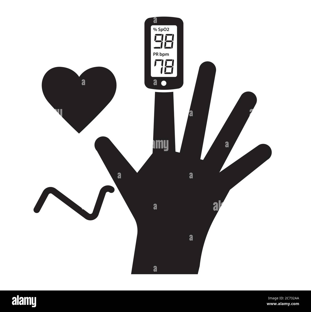 Pulsoximeter - Medizinprodukt - Illustration als EPS 10 Datei Stock Vektor