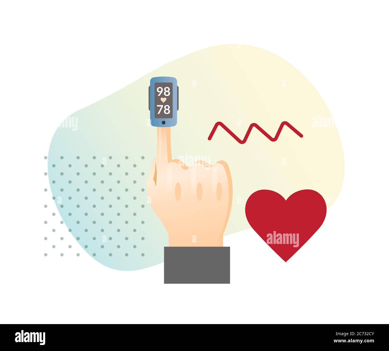 Pulsoximeter - Medizinprodukt - Illustration als EPS 10 Datei Stock Vektor