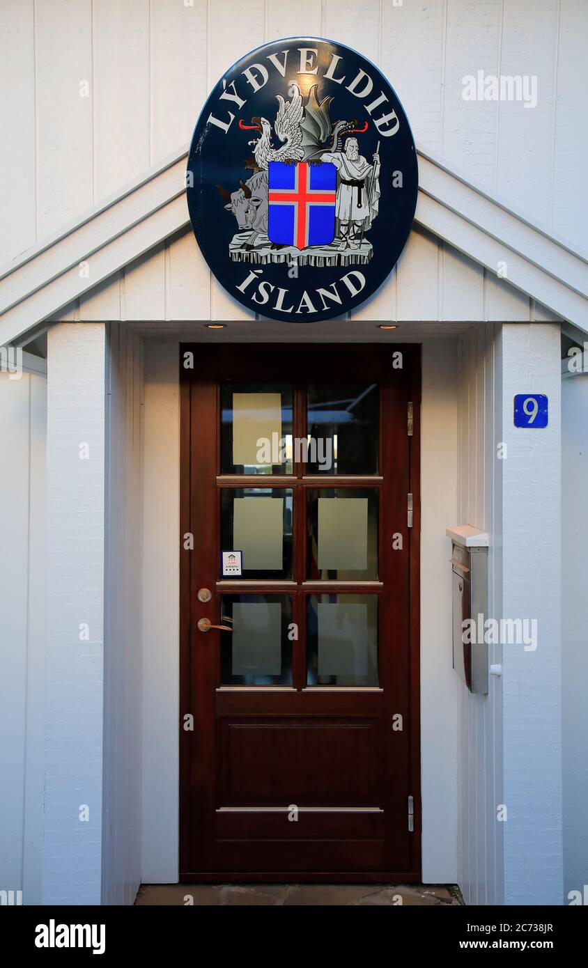 Generalkonsulat von Island in Torshavn.Streymoy.Färöer-Inseln.Territorium von Dänemark Stockfoto