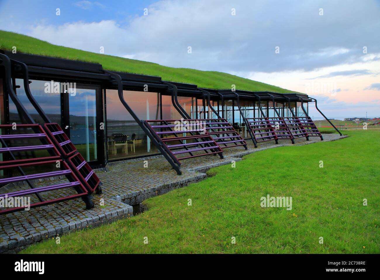 Die Außenansicht des Nordischen Hauses in Torshavn.Färöer Insel.Dänemark Stockfoto