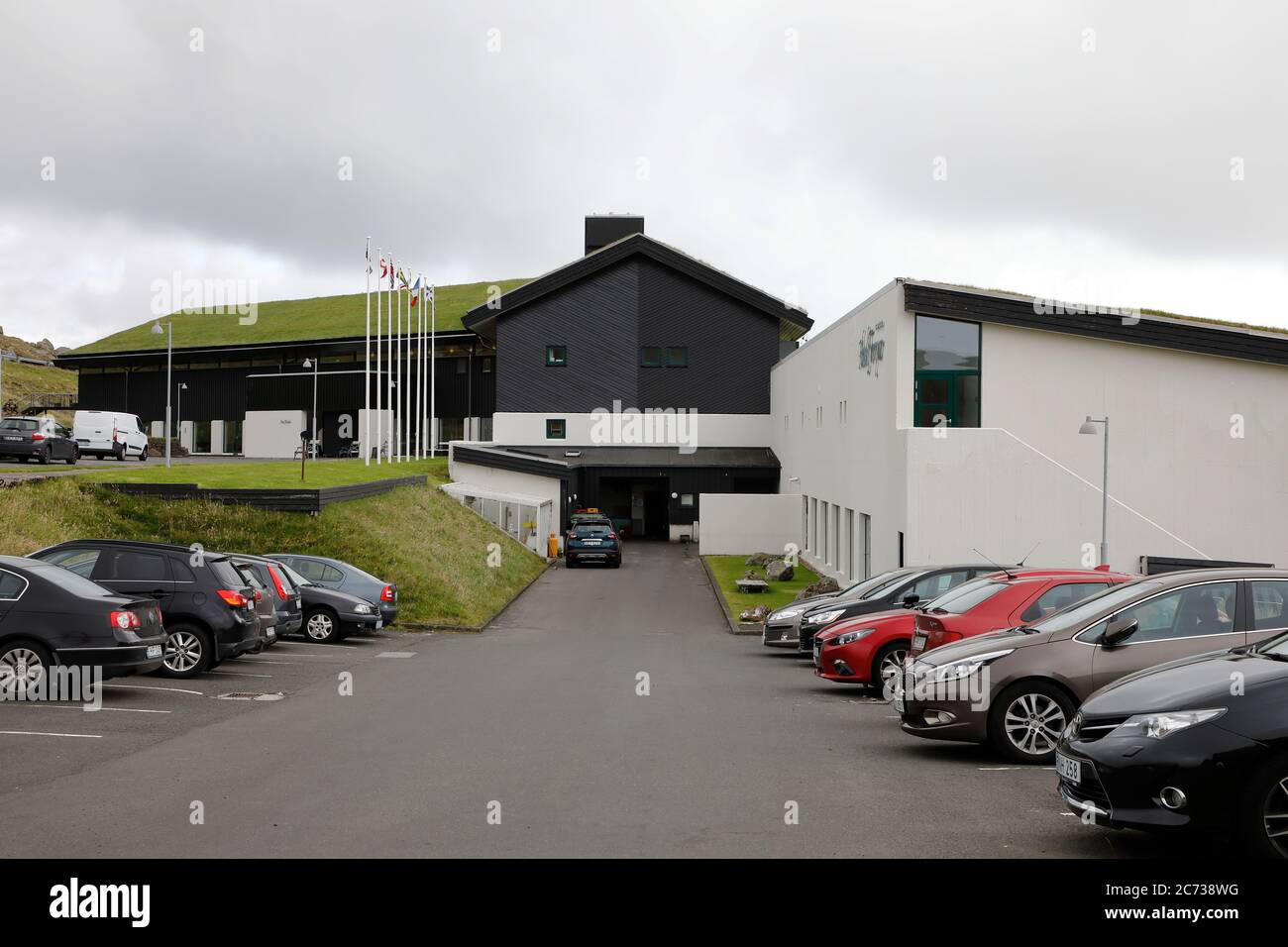 Hotel Føroyar das größte und einzige 4 Sterne Hotel Färöer Inseln. Torshavn.Färöer-Inseln.Dänemark Stockfoto