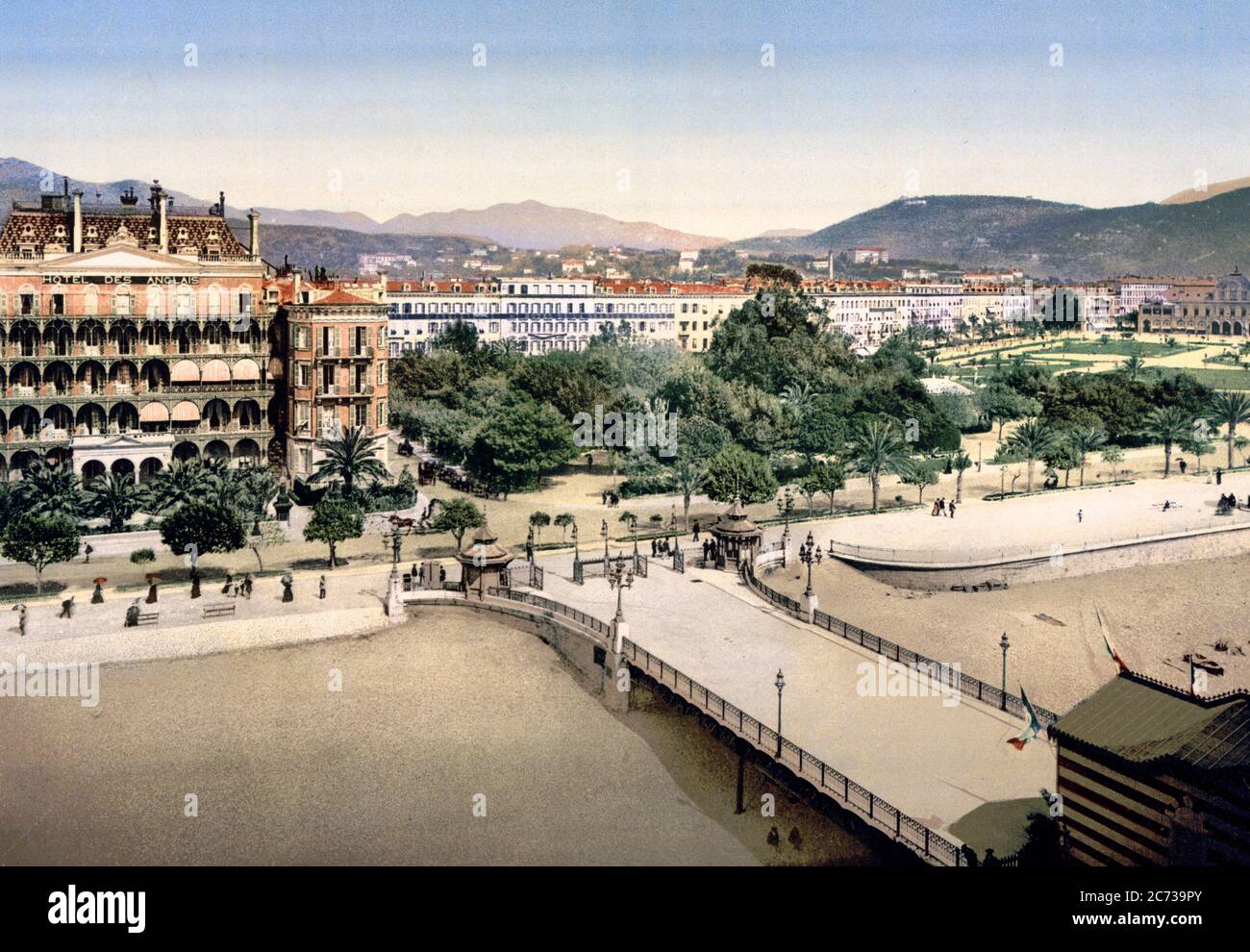 Hotel des Anglais, Nizza, Riviera, um 1900 Stockfoto