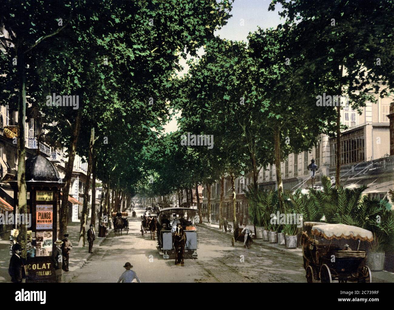 Avenue de la Gare, Nizza, Riviera, um 1900 Stockfoto