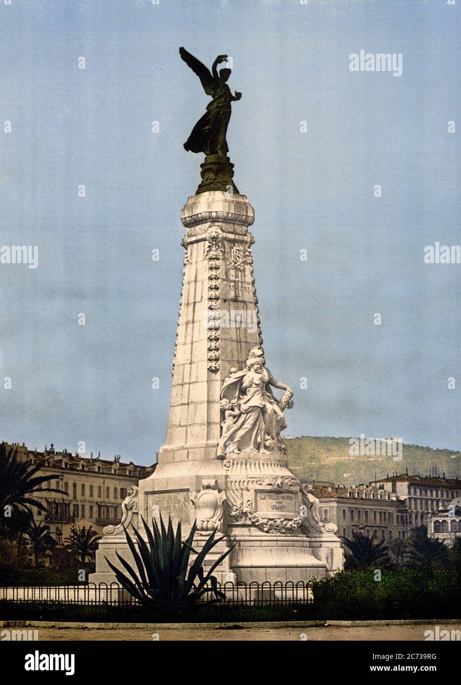 Centenaire Monument, Nizza, Riviera, um 1900 Stockfoto