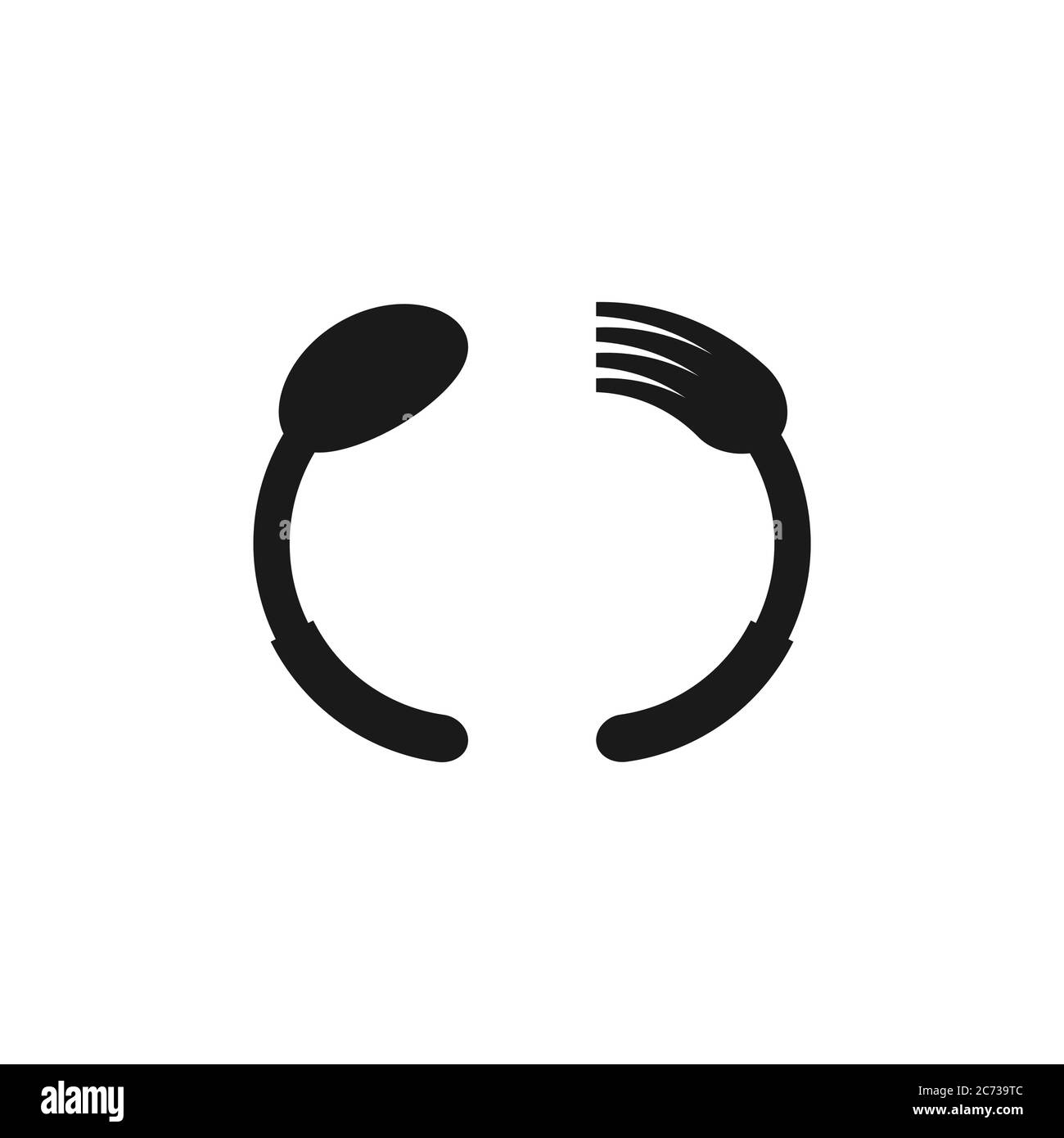 Gabel und Löffel Vektor-Design-Illustration Stock Vektor