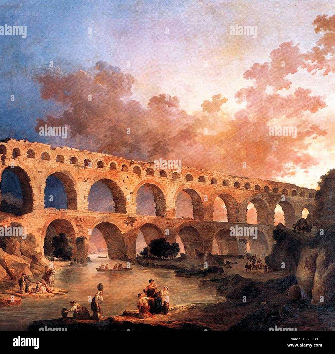 Die Pont du Gard - Hubert Robert, 1787 Stockfoto