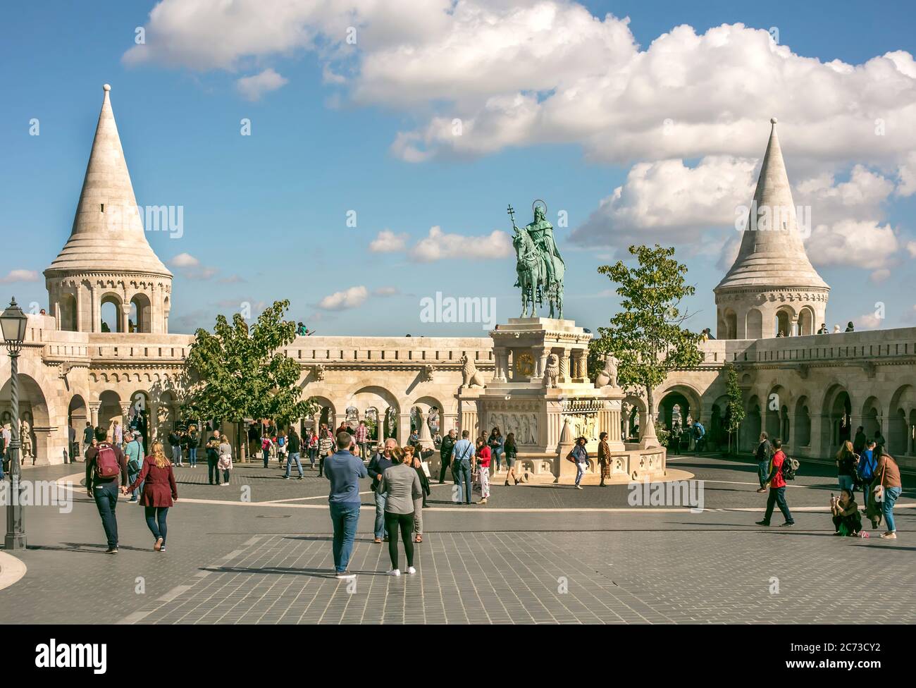 Fischerbastei, Burgviertel, Buda, Budapest, Ungarn Stockfoto