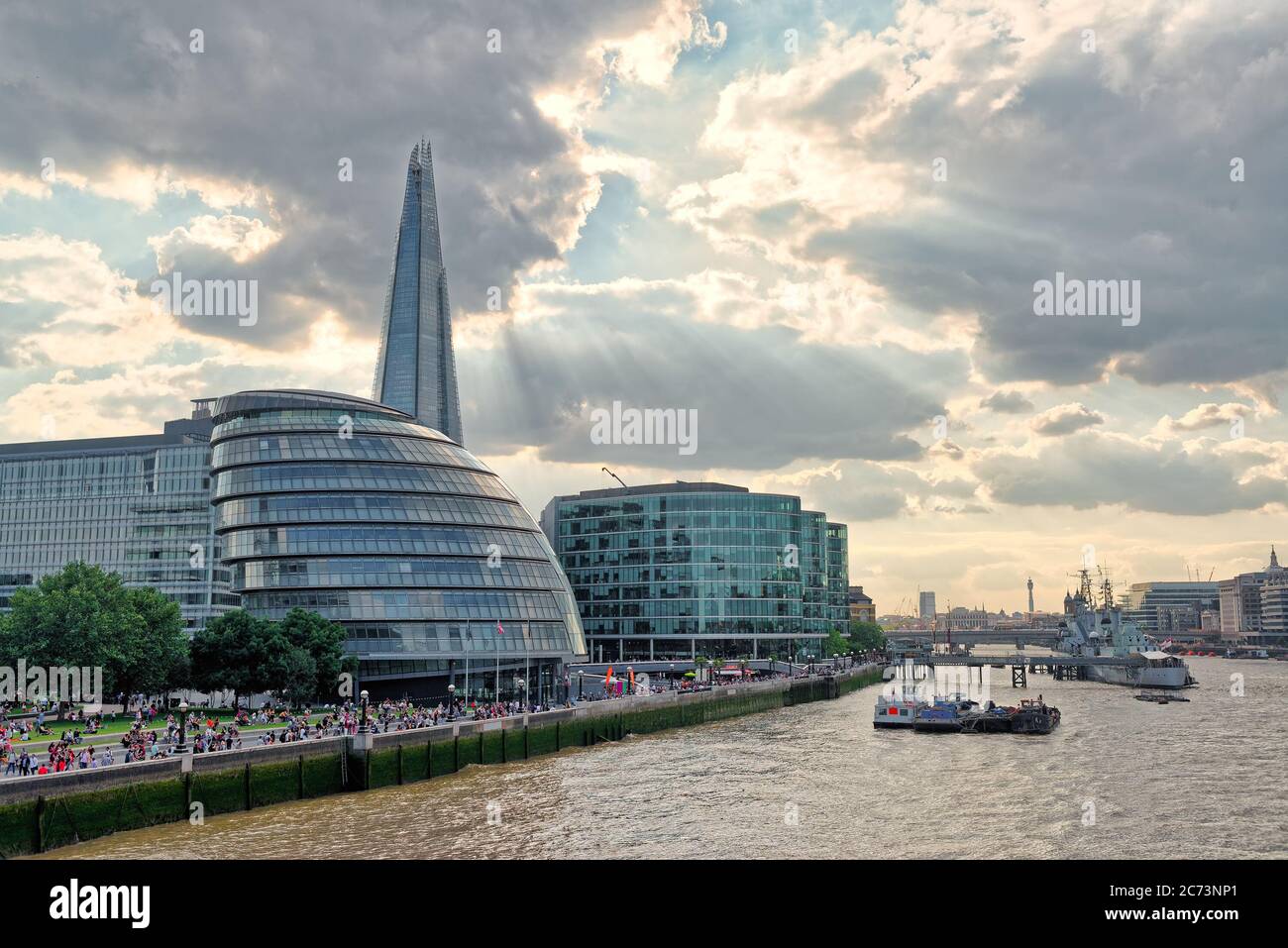 Skyline von London. Moderne Geschäftsviertel Stockfoto