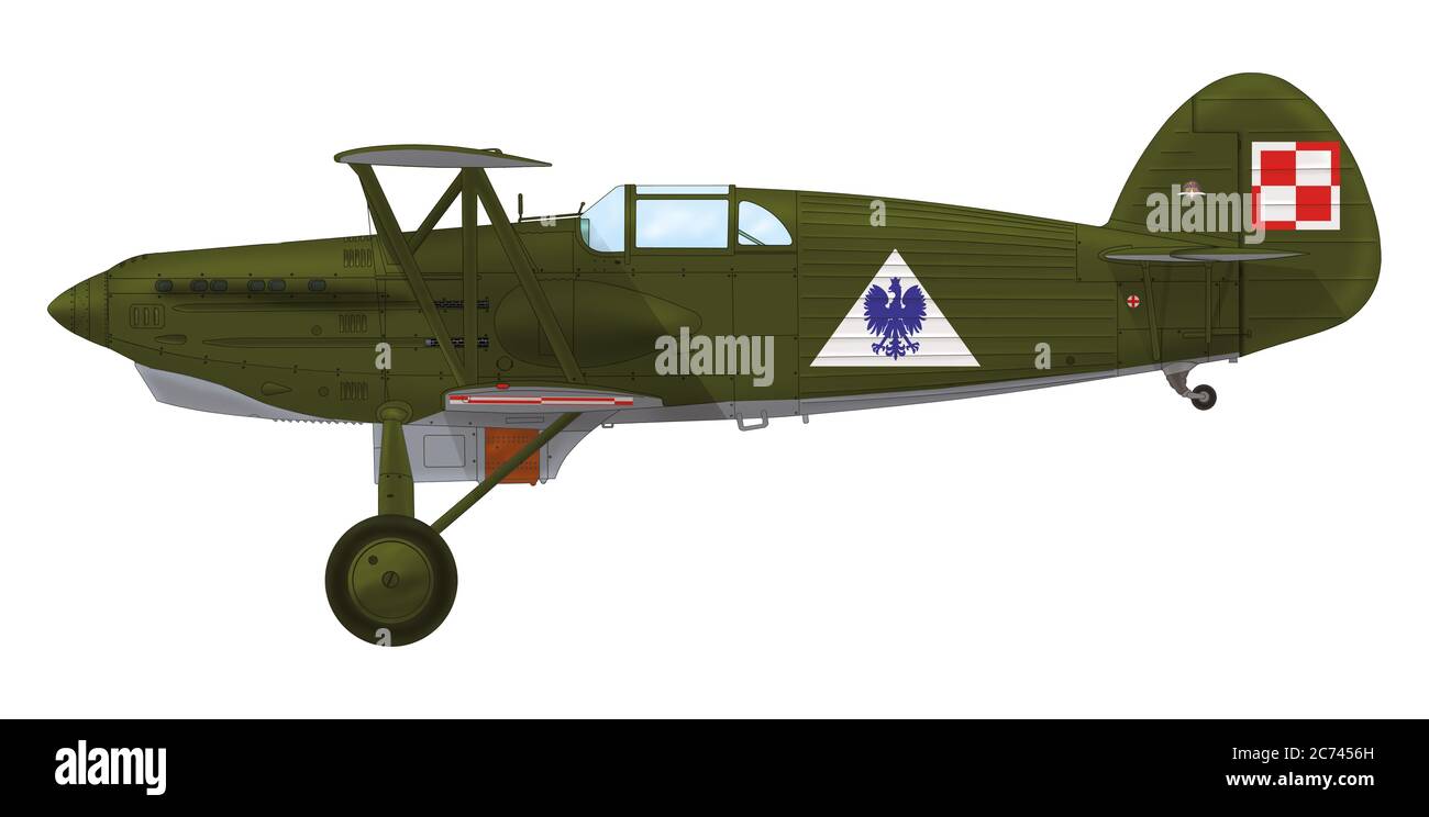 Avia B.534 wurde von den Deutschen bei den Dreharbeiten zum Film Kampfgeschwader Lützow verwendet, wo er als polnischer Kämpfer fungierte Stockfoto